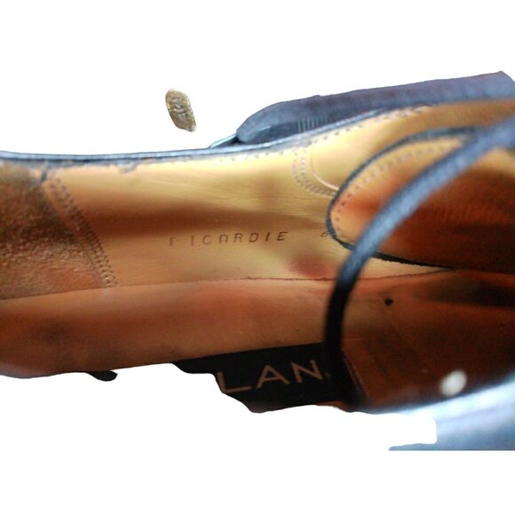 Mezlan Picardie Men's Leather Black Lace-up Handmade in Spain size 8.5 shoes - Picture 12 of 16